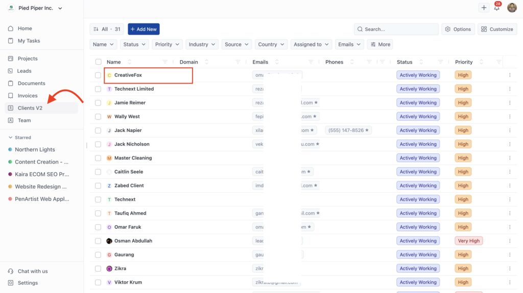 accesssing client profile in onesuite
