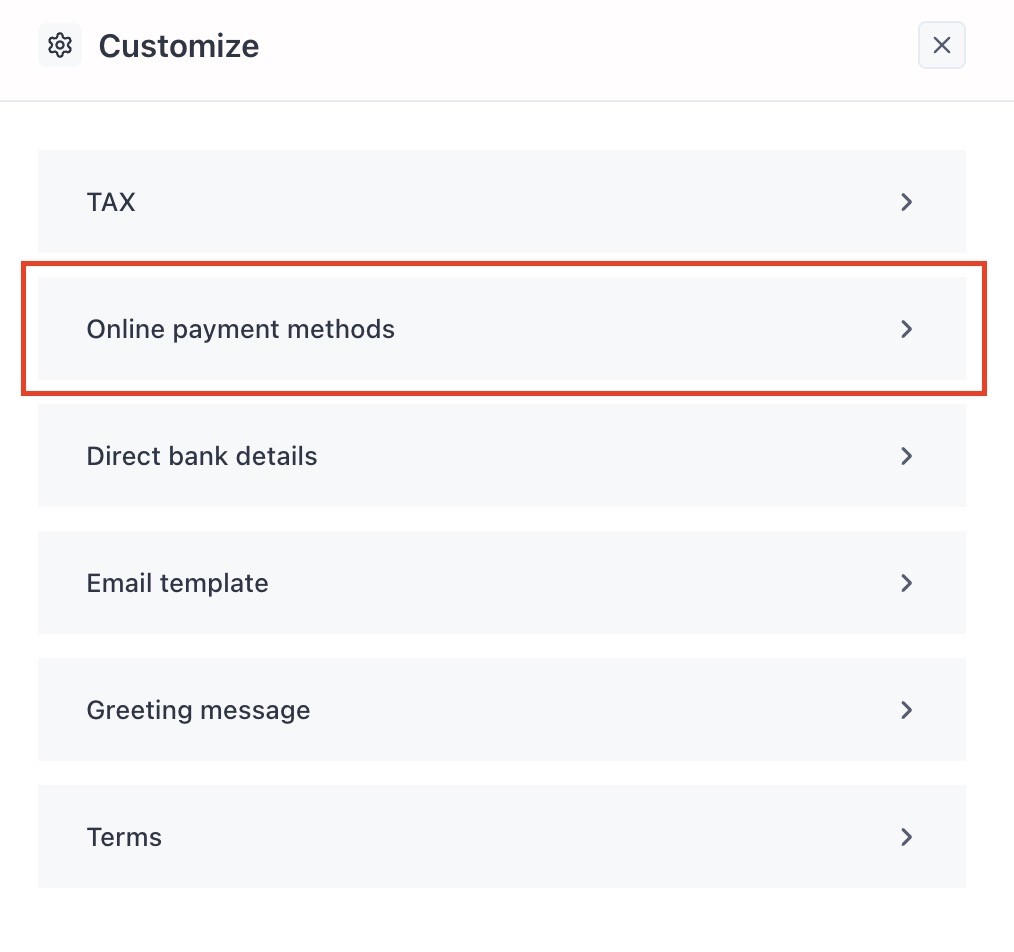 add online payment methods