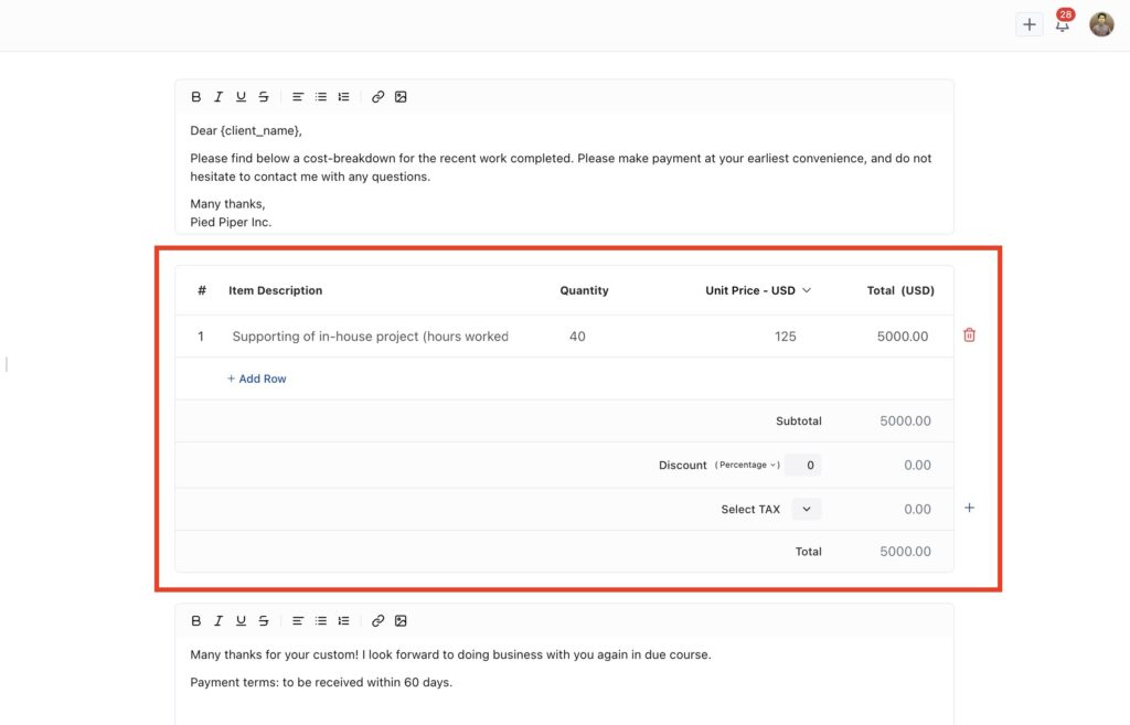 Add What You're Billing For