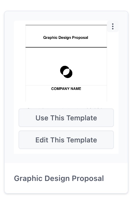 Preview and select a template