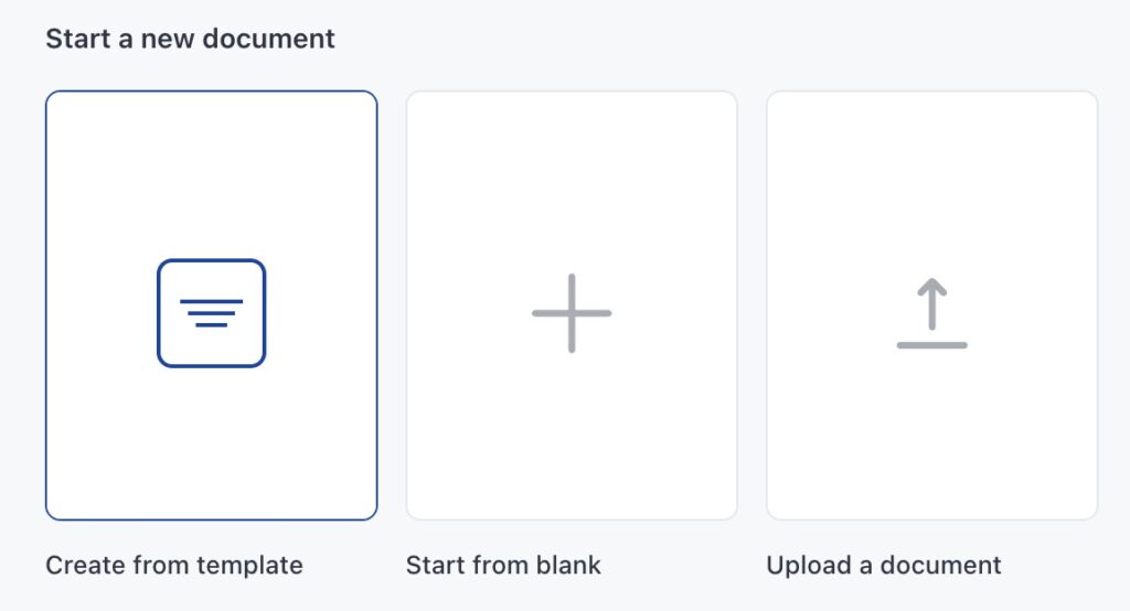 Three ways to create documents in OneSuite