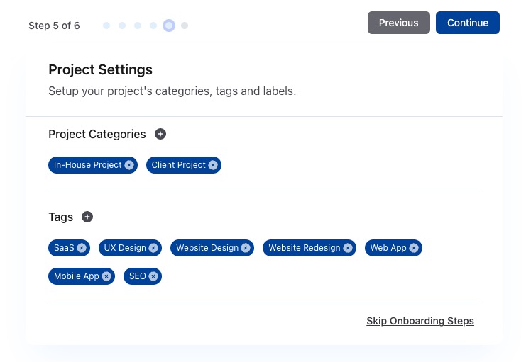 Project setting onesuite