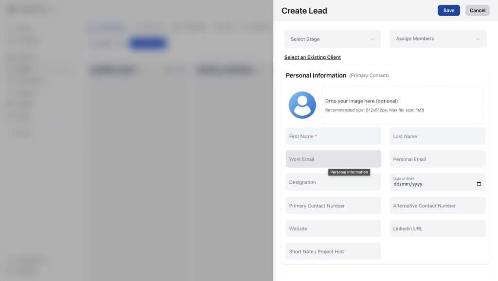 quick upload leads to onesuite crm
