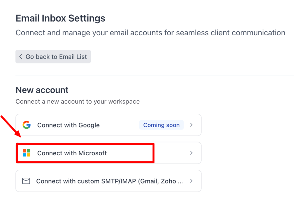 Email Inbox Settings