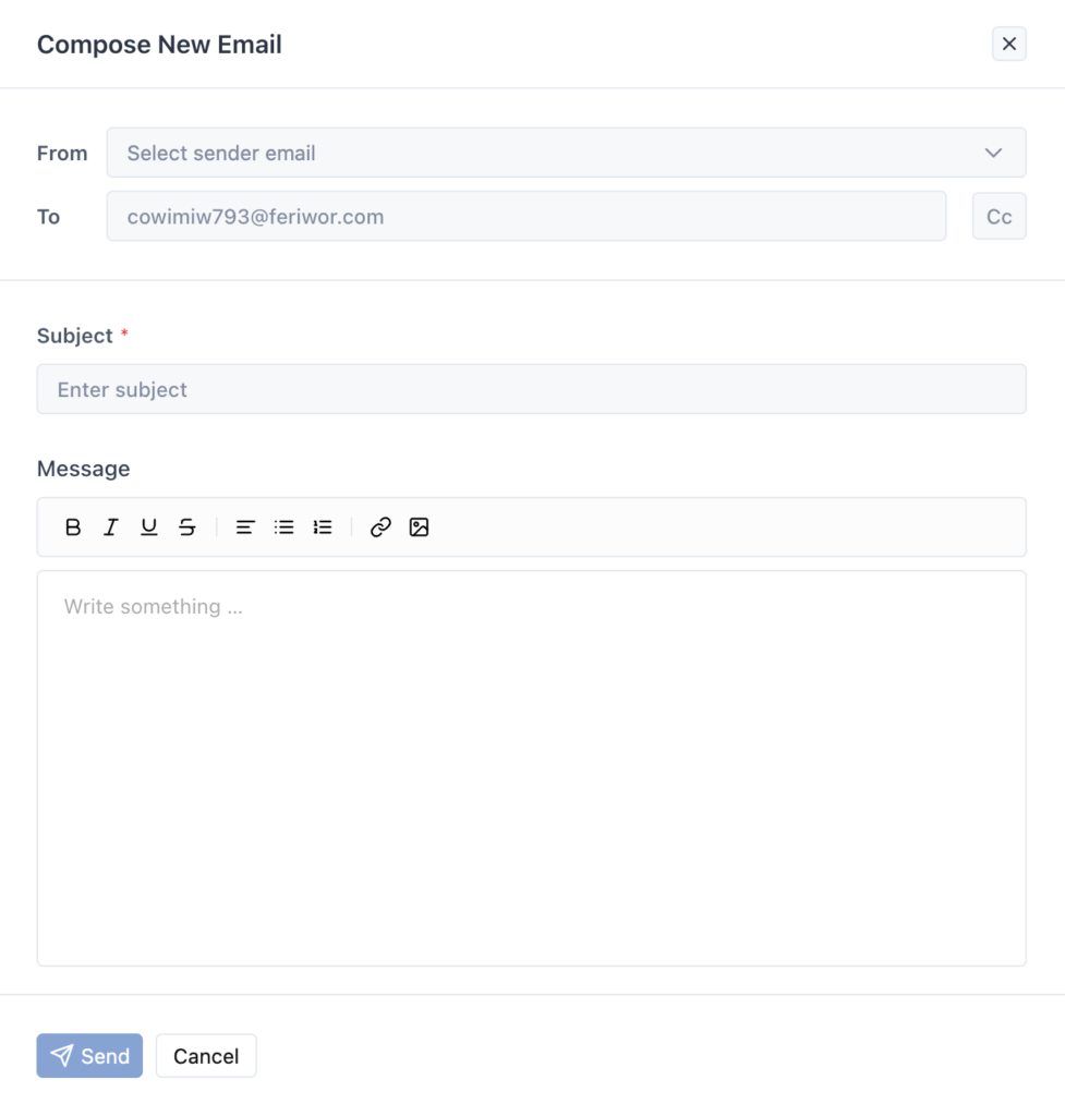 Onesuite's Sending an Email