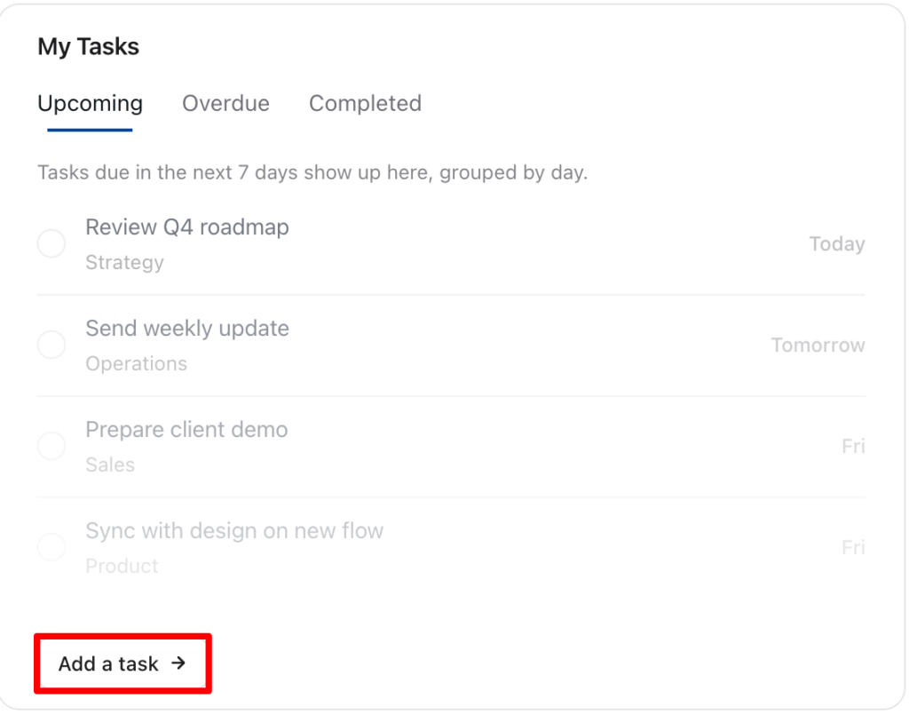 Add a task