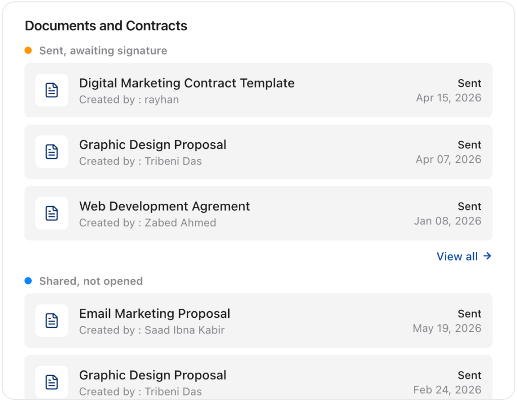Documents and Contracts