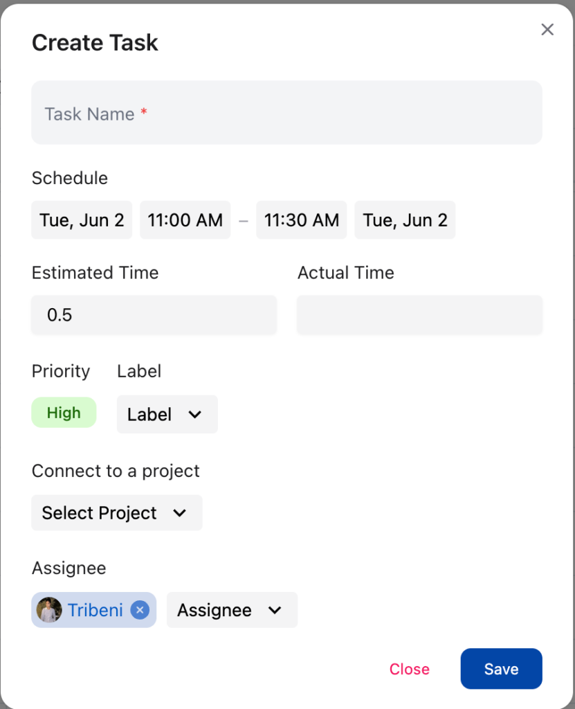 Creating Task